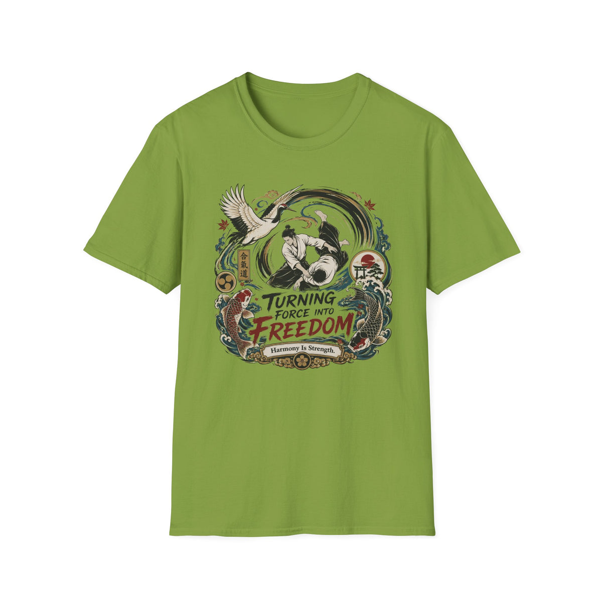 Freedom Motorcycle T-Shirt — "Turning Force Into Freedom" Vintage Biker Tee