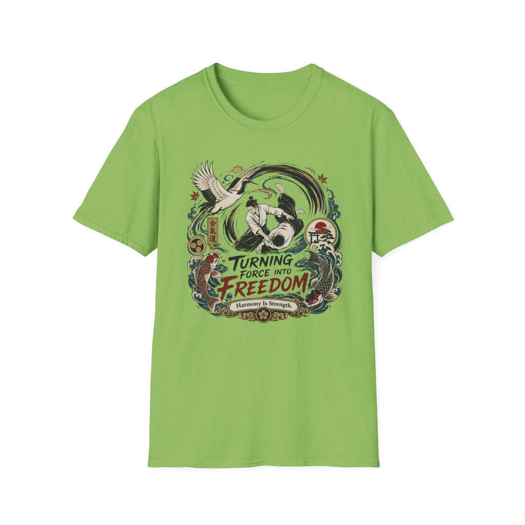 Freedom Motorcycle T-Shirt — "Turning Force Into Freedom" Vintage Biker Tee