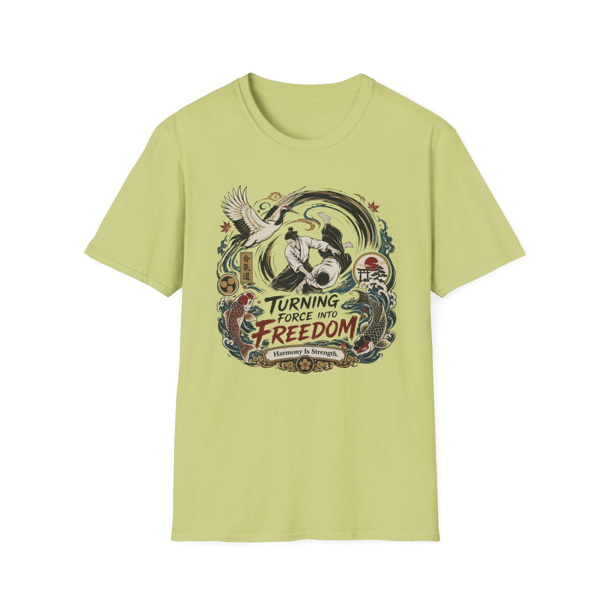 Freedom Motorcycle T-Shirt — "Turning Force Into Freedom" Vintage Biker Tee